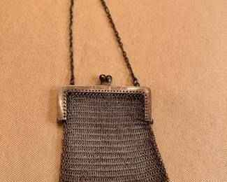 Vintage Mesh Coin Purse (Sterling)