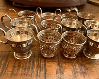 Sterling Demitasse Cup Holders