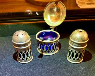 Sterling Cobalt Blue Condiment Set