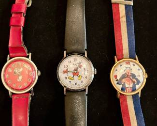 Snoopy Watch, Mickey Mouse & Uncle Sam Watch
