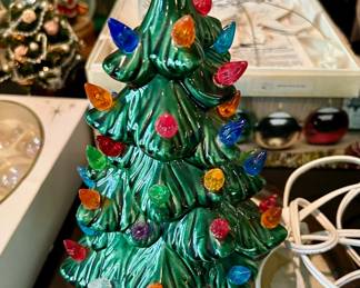 Vintage Ceramic Lighted Christmas Tree
