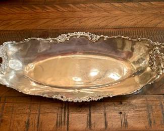 Sterling Silver Handled Serving Tray