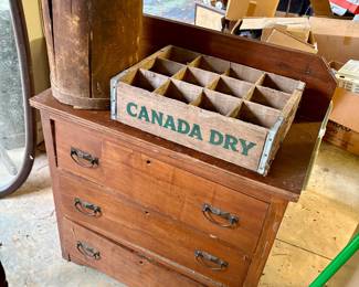 Canada Dry Crate • Wooden Butter Churn • Chest of Drawers