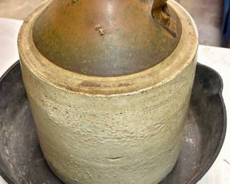 Antique salt-glazed stoneware jug