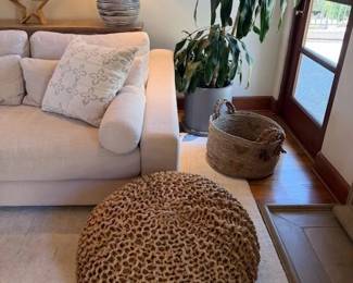 Woven Jute Poof
