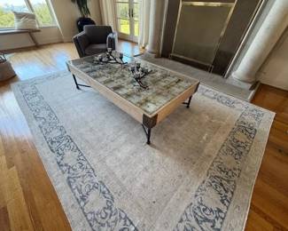 Wool Alpaca Area Rug ~ Coffee Table