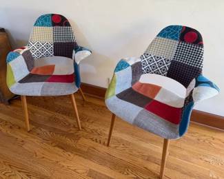 Eames Organic Chair Reproduction in Patchwork