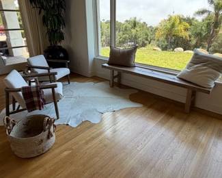 Pr. Wood and Boucle Armchairs