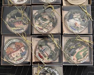 10 Fort Atkinson, WI. ornaments 2002 -2011 w/ limited edition of 1,000.