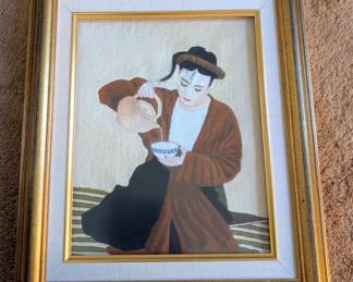 Thai silk painting 