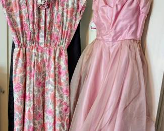 Prom dress comes with picture of owner in dress, vintage Thai silk dresses