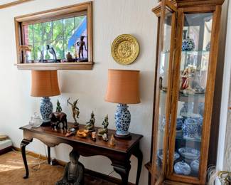 Asian lamps, collector case, Thai art