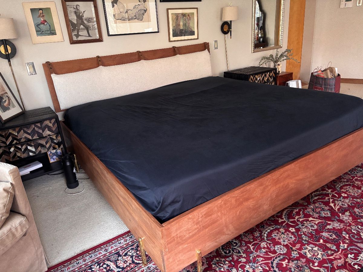 King size bed solid wood