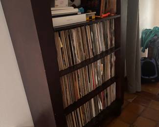 Record shelves, records (not all)
