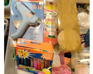 Lot 24: Assorted Craft Supplies and Tools
