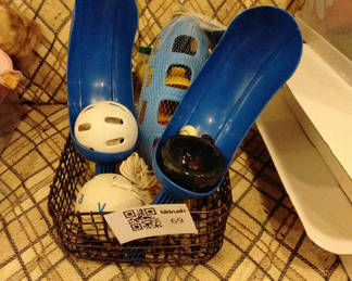 Lot 69: Basket of Sporting Equipment
