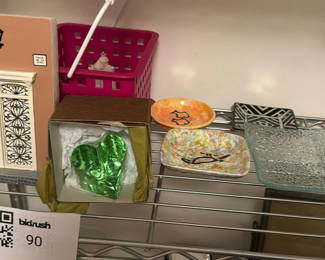 Lot 90: Assorted Decorative Glassware and Ceramic Dishes