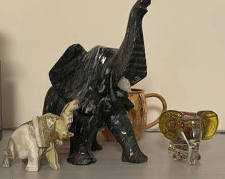 Lot 85: Three Elephant Figurines