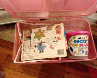 Lot 43: Bead crafts, art prints, and classic books