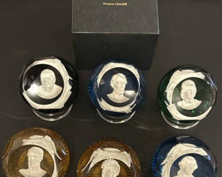 Lot 70: Franklin Mint Cameos in Crystal Paperweights Collection