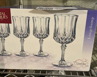 Lot 262: Cristal D'Arques Paris 4-Piece Crystal Goblet Set (2 boxes) 2 of 2 lots