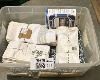 Lot 243: Brand New Assorted table linens and napkin sets