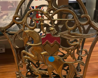 Lot 168: Ornate heraldic cast-iron decorative stand