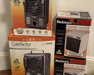 Lot 162: Boxed portable electric heaters