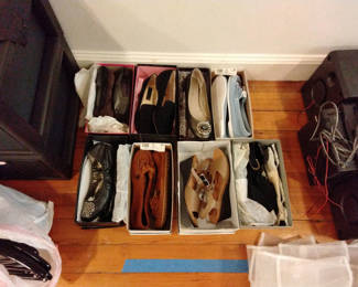 Lot 3: Women's Shoes in Boxes and Clear Mesh Organizer