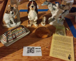 Lot 269: Assorted porcelain figurines and decorative ceramics