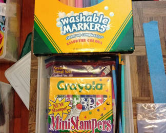 Lot 27: Crayola Art Supplies in Plastic Bins