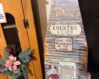 vintage wooden ironing board hand painted 