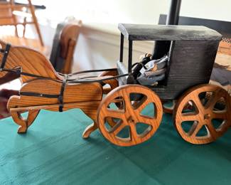 cute little hand made cariiage and ponies 
