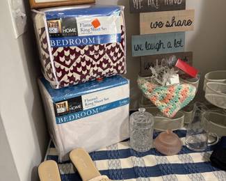 signs, sheets and shoes 