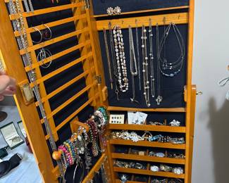 Cheval mirror jelery armoire 