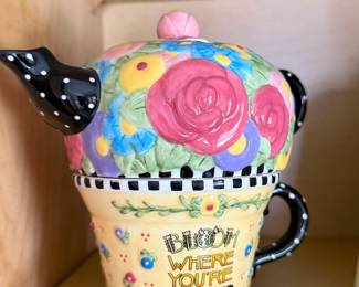 cute little teapot and cup 