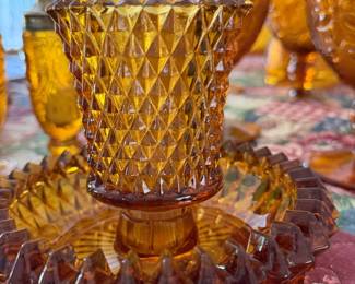 amber candle holders 