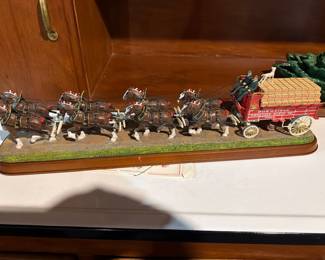 Budweiser Danbury Mint Clydesdale horse porcelain 