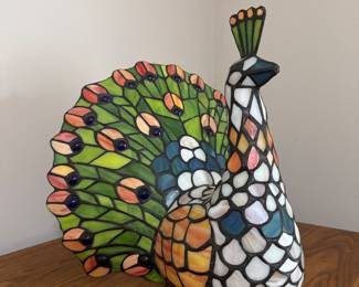 peacock stained glass lamp 