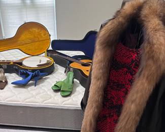leather and fur couat 