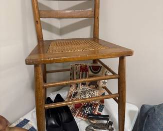 caned bottom chair 