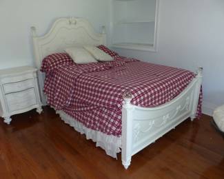 Girls White Bed & Night Table