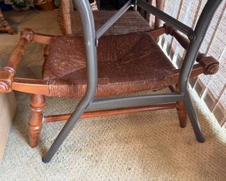 Woven rush seat