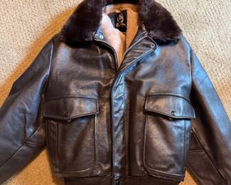Vintage Aberdeen leather bomber jacket