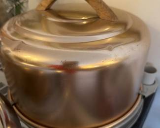 Mirro Copper tone cake carrier