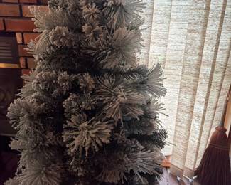 Flocked Christmas tree