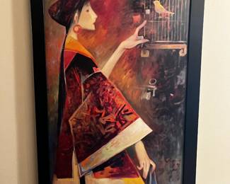women with bird