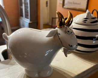 happy goat piggy bank