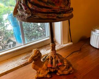 ceramic camel lamp