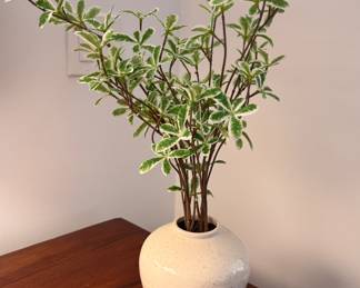 Faux Branches in Ceramic Vase. 